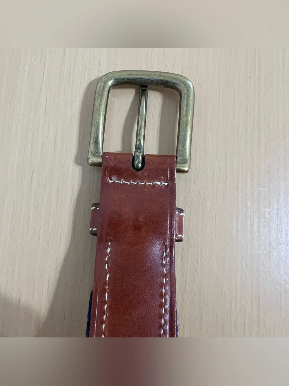 Vtg Tommy Hilfiger Authentic Surpus Style Khaki & Navy Surcingle Belt Sz 36 USA